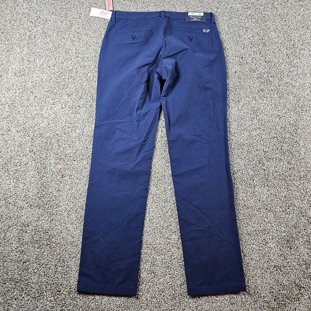 Vineyard Vines Pants Men 30x29 Blue Performance Stretch Golf Chino Career Preppy - Picture 2 of 15